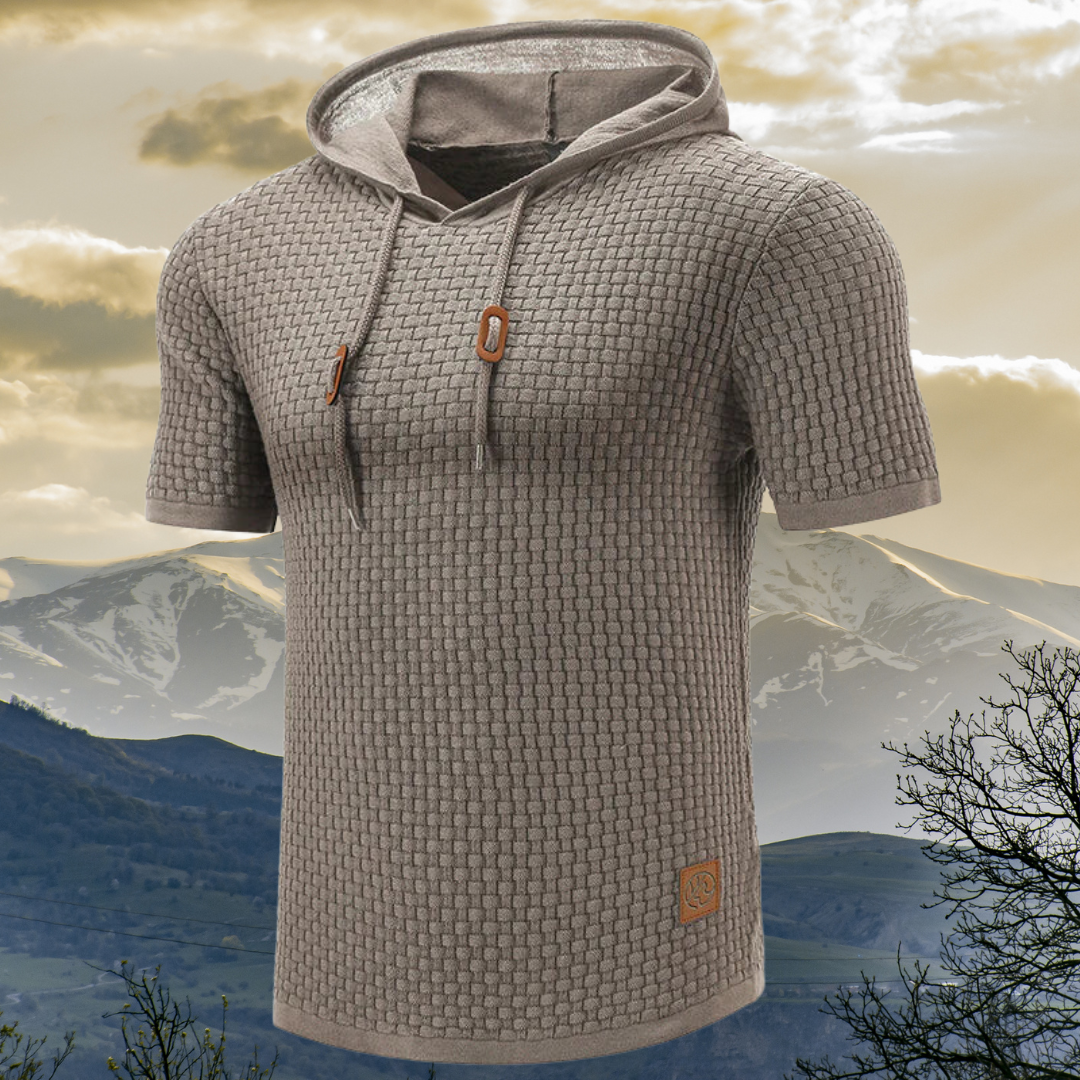 Korte Mouwen Sweatshirt met Capuchon voor Heren