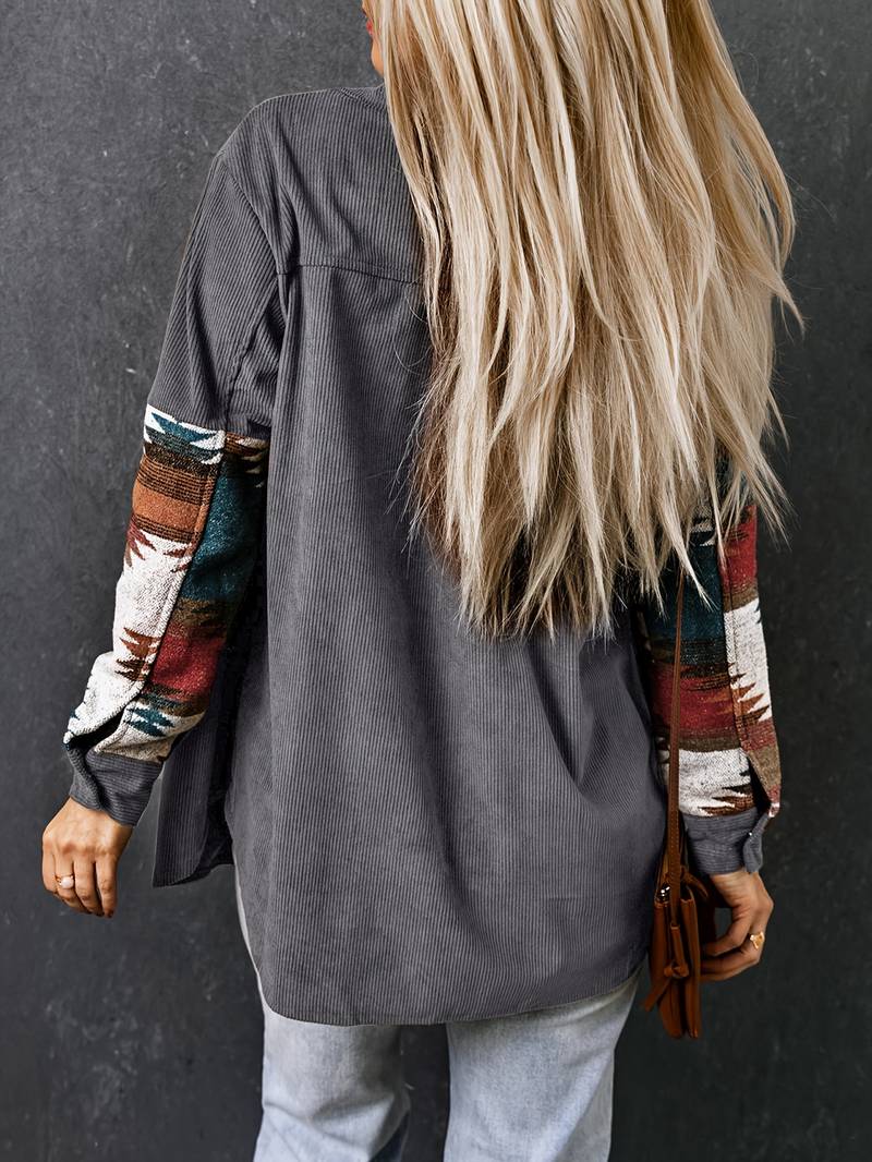 Boho Jas Zachte Print Casual Dame Jassen