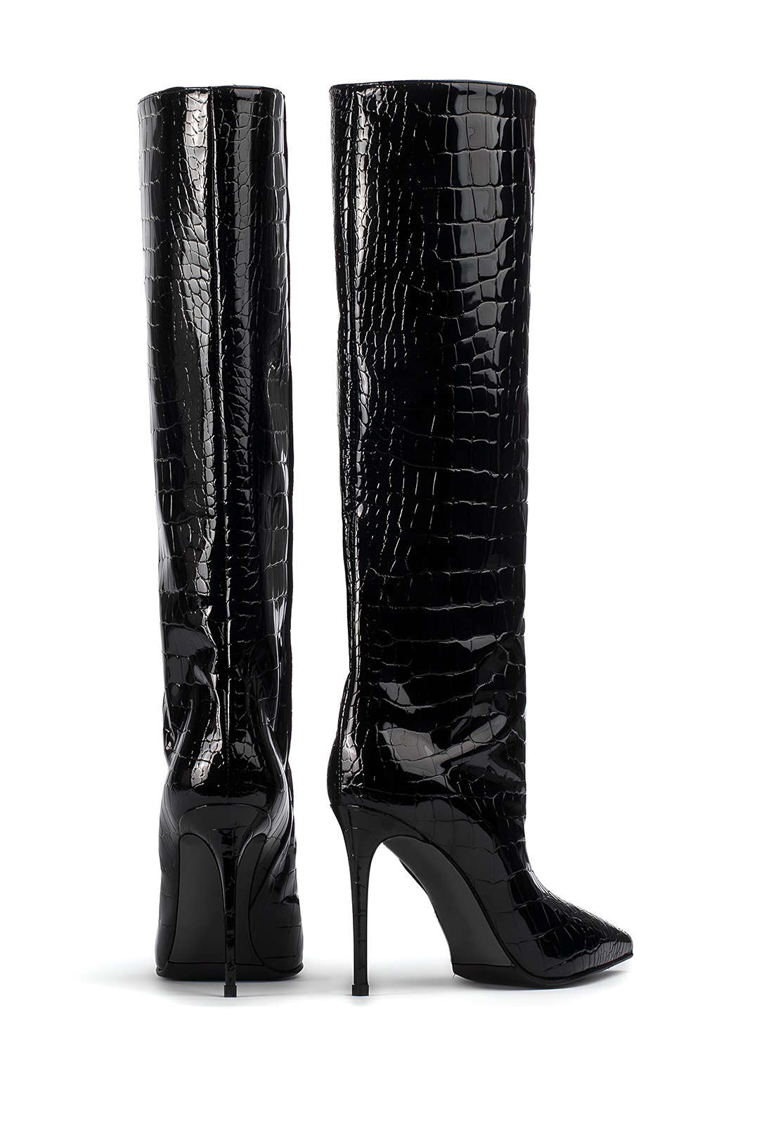 Stiletto Laarzen van Kunstleder met Hoge Hak
