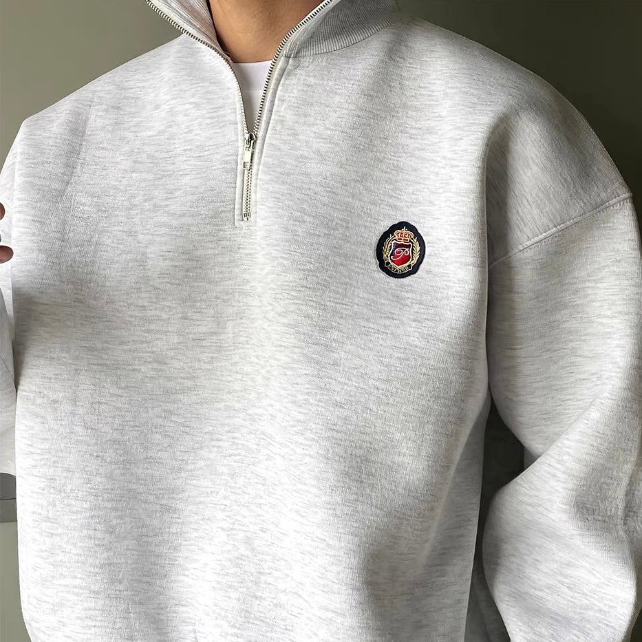 Heren Sweater Sportief Half-Zip Comfortabel Dagelijks