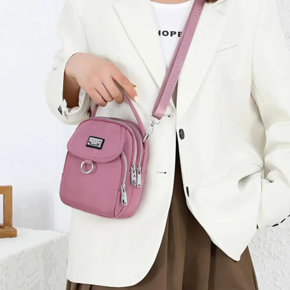 Klein Leer Crossbodytasje voor Vrouw