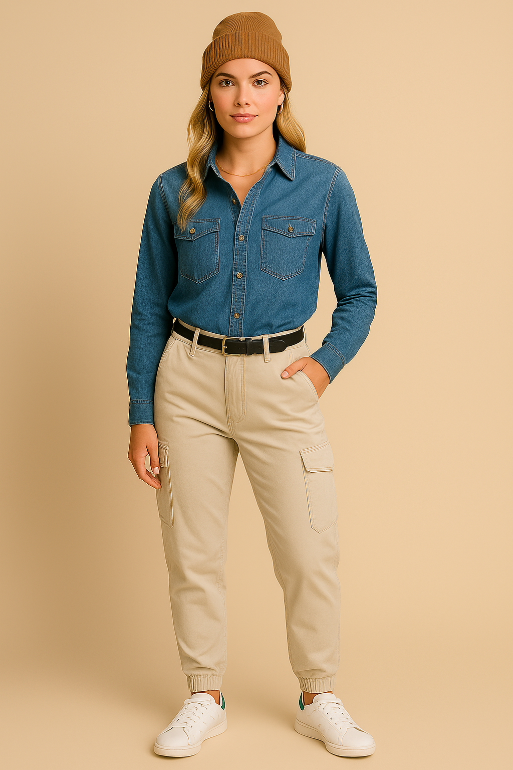 Dames Cargo Broek Met Veel Zakken Slim Fit