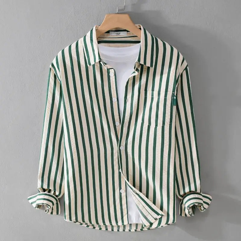 Alfie | Striped Zomershirt met Knopen