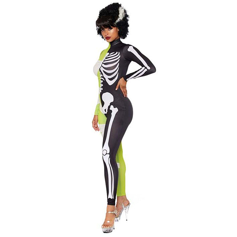 Halloween Jurk Mummie Skeleton Kostuum voor Vrouw