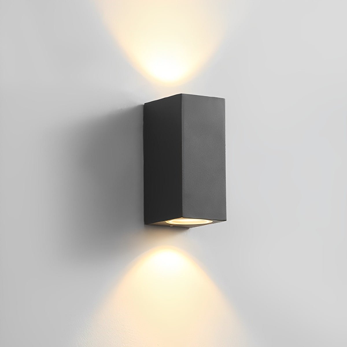 Moderne Vierkante Buitenwandlamp LED IP65 Waterbestendig Up&Down Verlichting Zwart voor Gevel Terras Entree