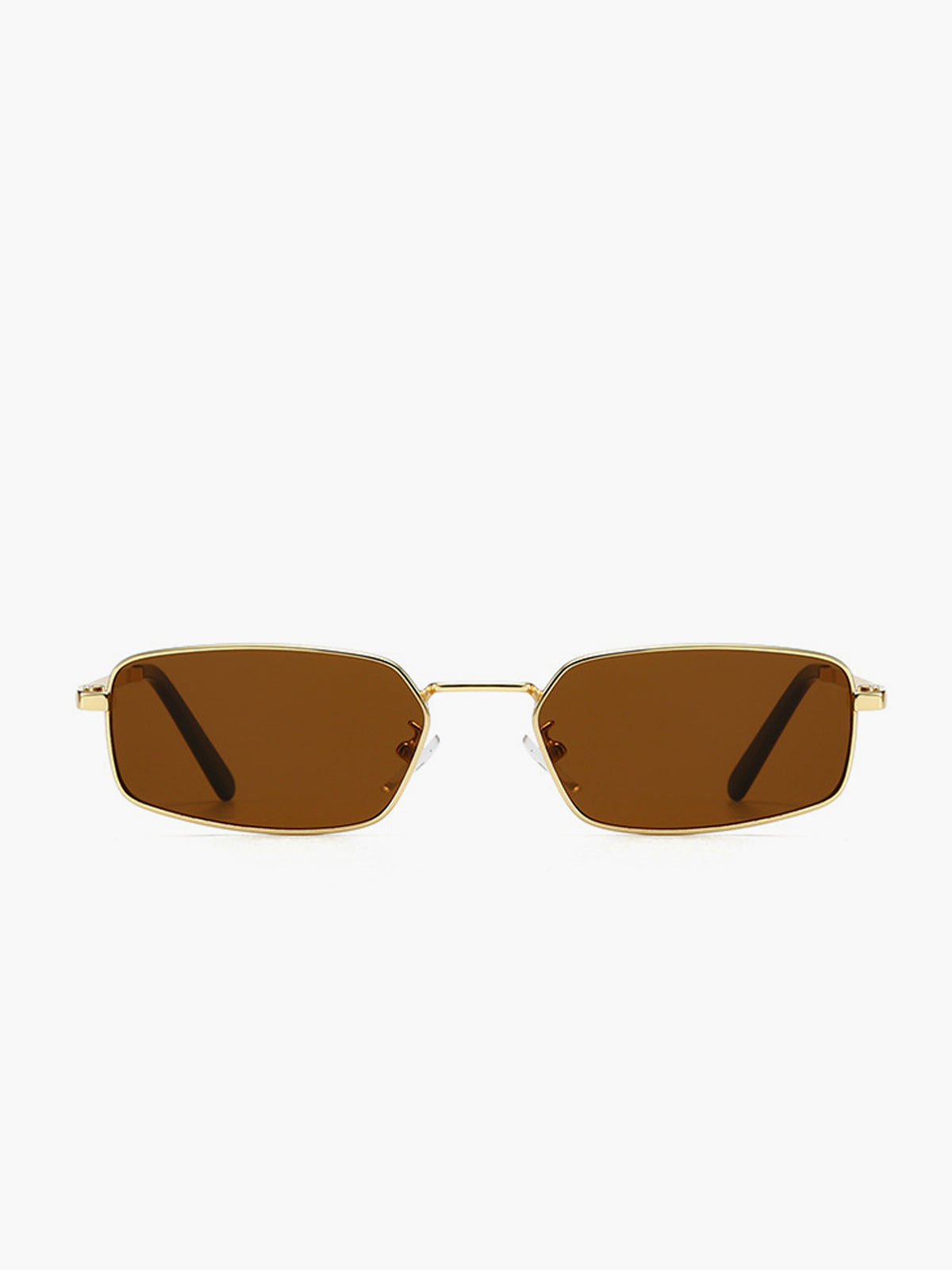 Vrouwelijke Zonnebril Vierkant Metaal Frame Retro Stijl