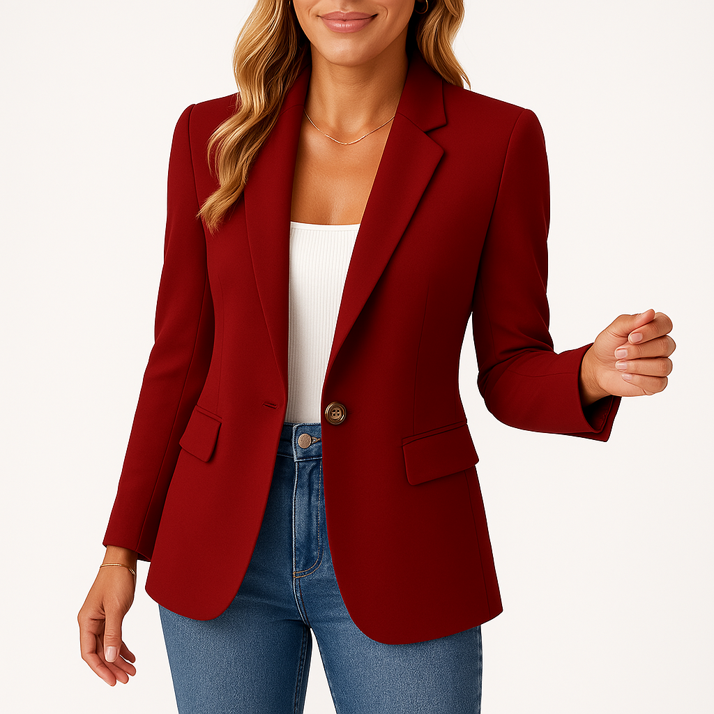 Damesblazer Getailleerd met Reverskraag Elegant Design
