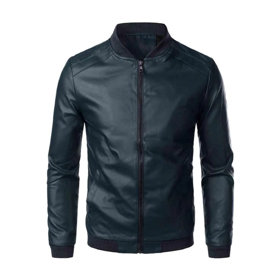 Leren Heren Jacket Strakke Pasvorm Hoge Kwaliteit Leer