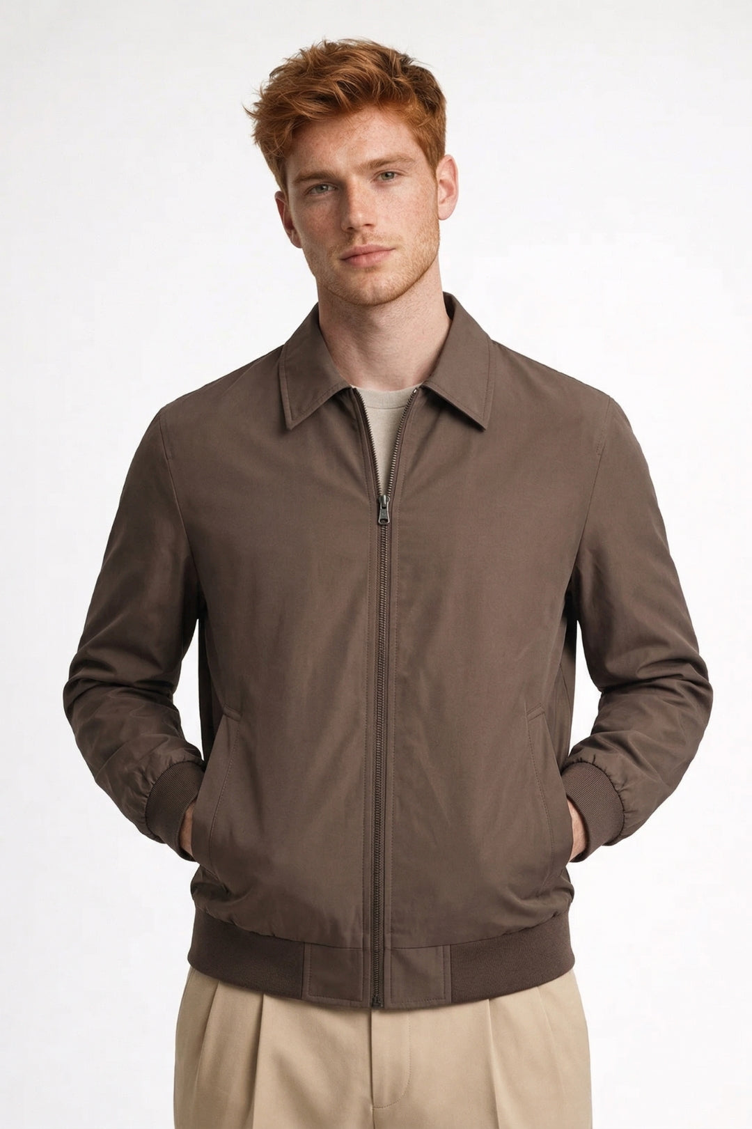 Herens Bomberjack Relaxed Fit Klassieke Stijl Casual