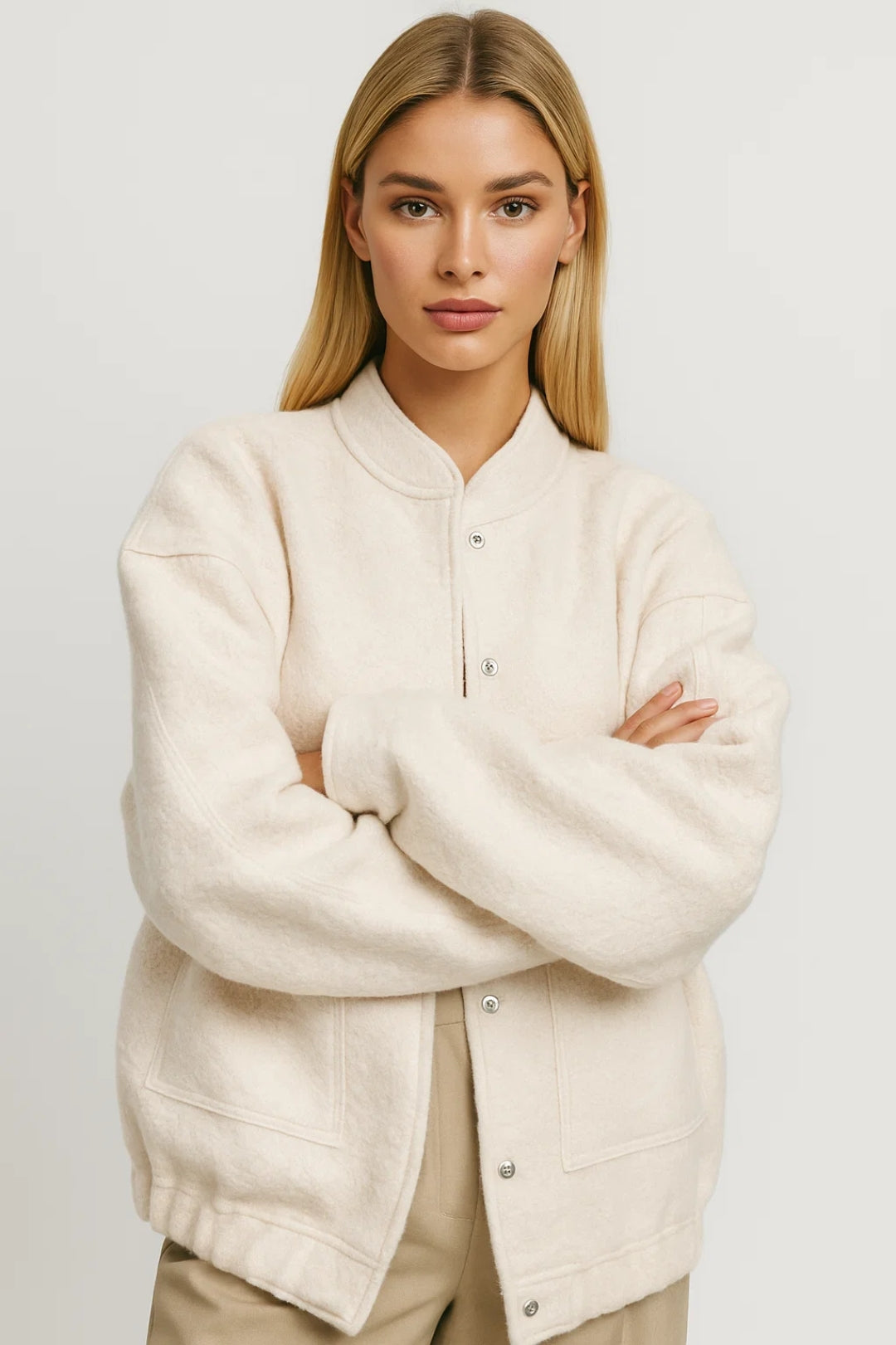 Dames Bomberjack Oversized Casual Losse Snit - StudioMarella