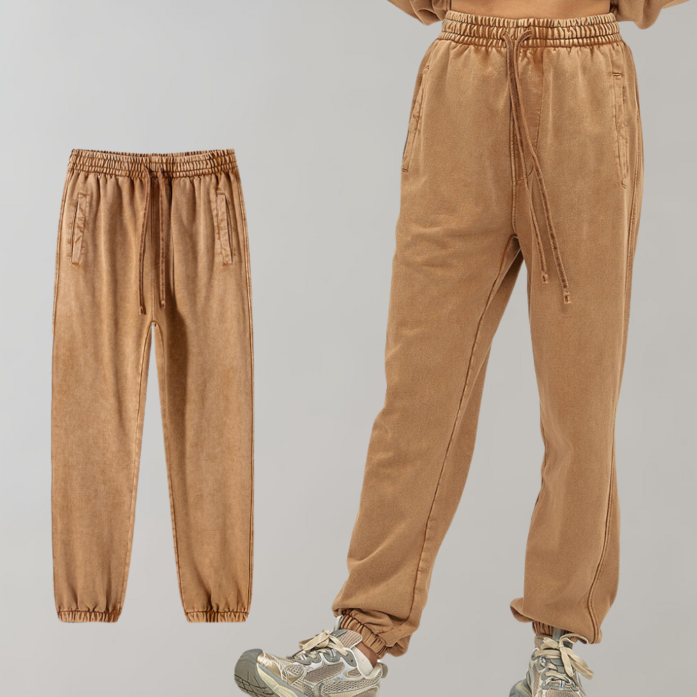 Zachte Joggingbroek Vintage Stijl Poppy Rood