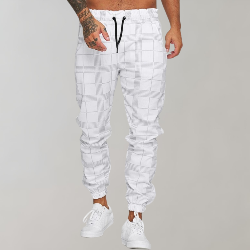 Joggingbroek Heren Geruit Comfortabele Sportbroek