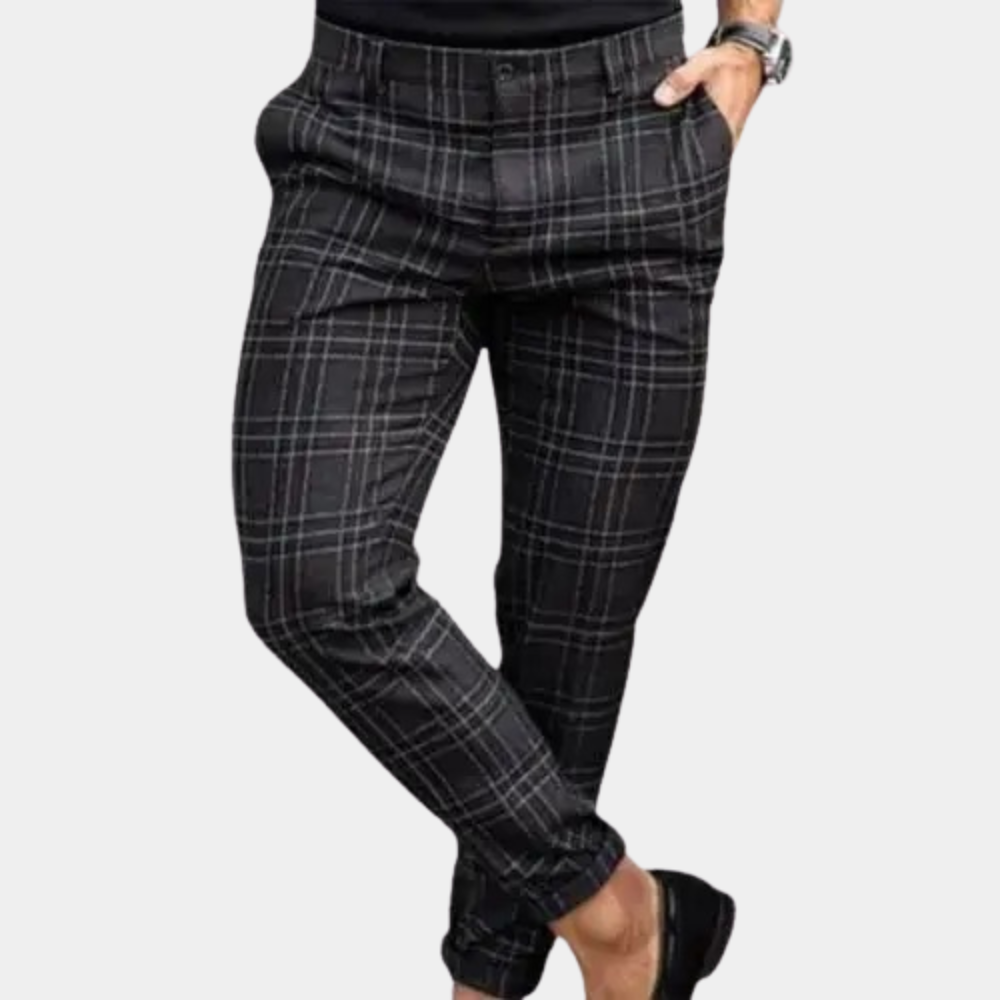 Geruite Broek Heren Comfortabel Modieus