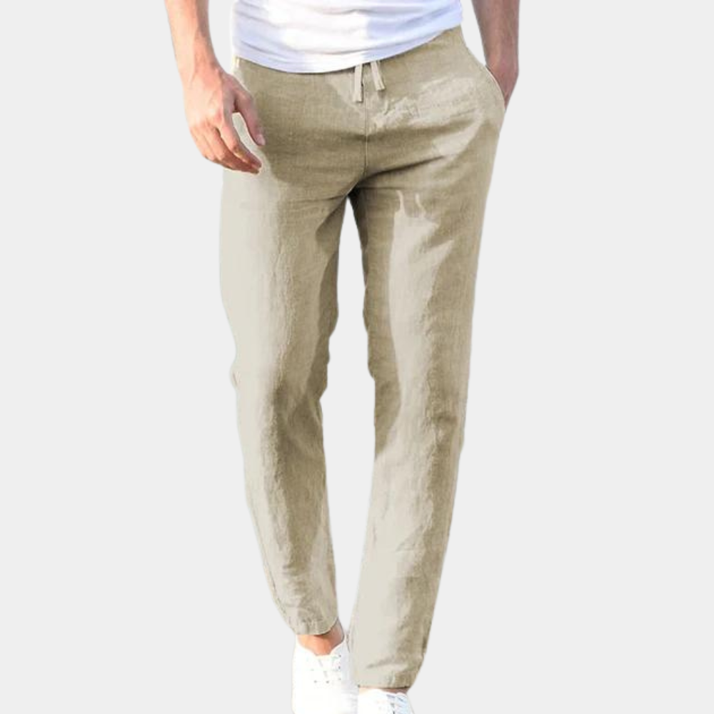 Linnen Broek Heren Zomer Slim Fit Lichtgewicht