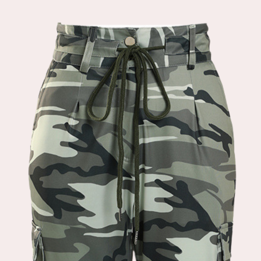 Dames Jogger Broek Camo Cargo Stijl