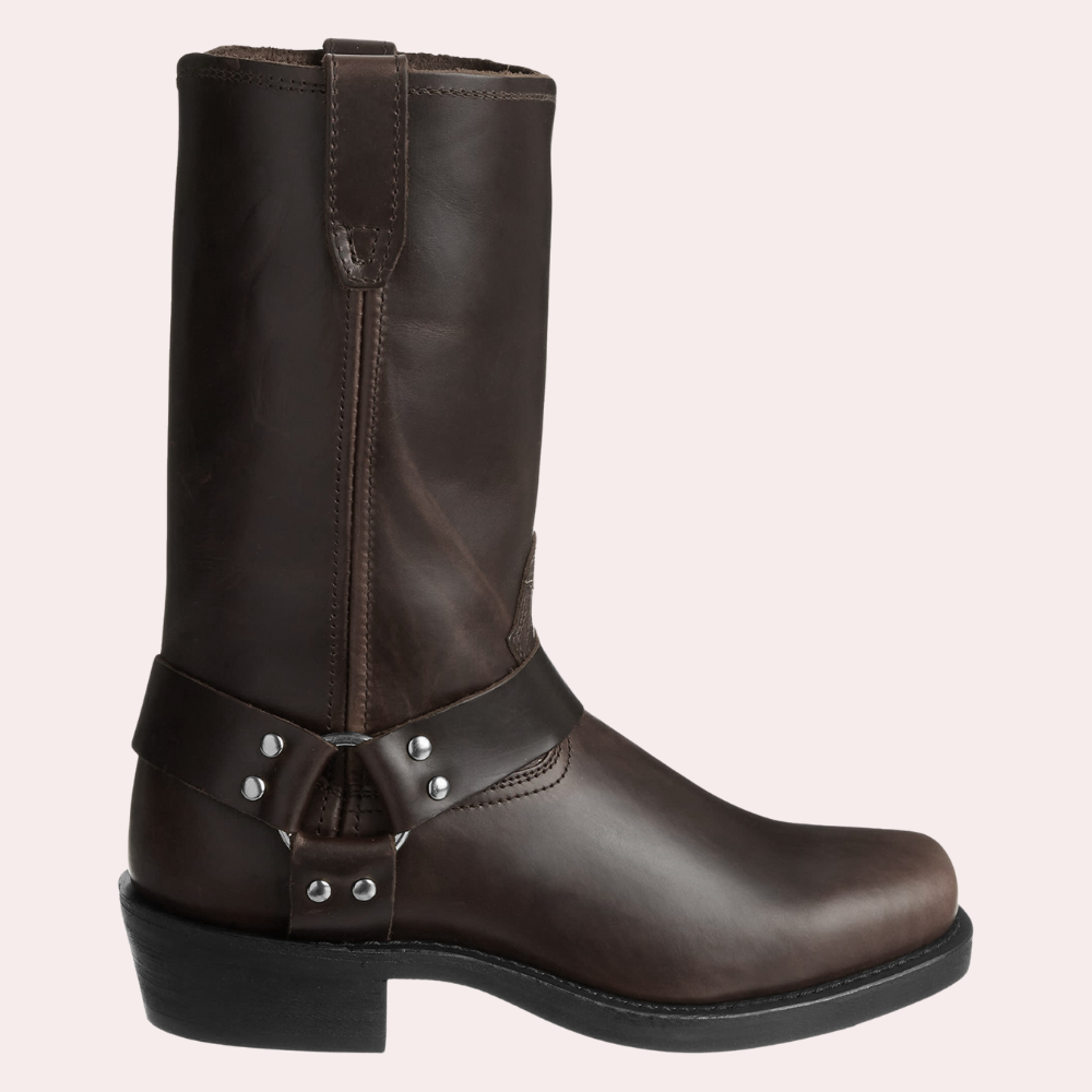 Heren Laarzen Western Stijl Leer Bruin