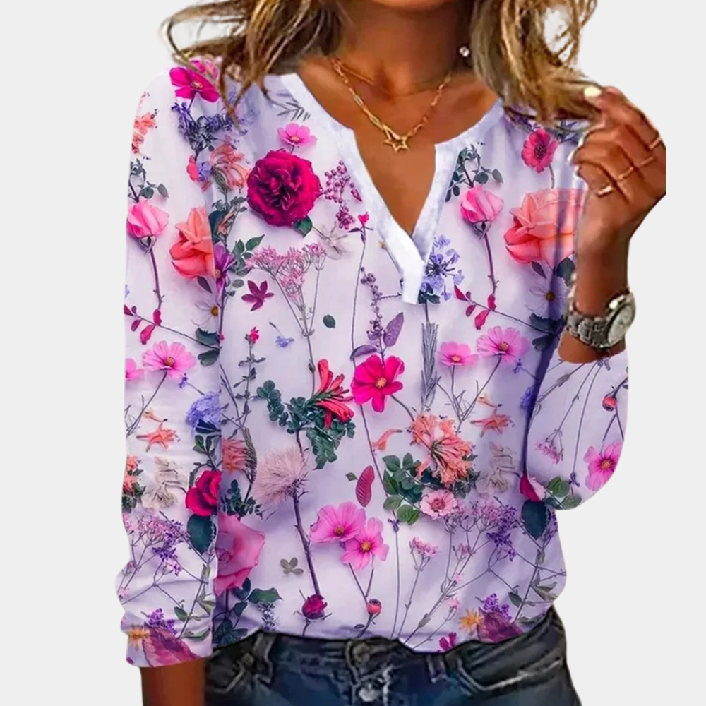 Vrouwelijke Gebloemde Blouse Casual Zomer