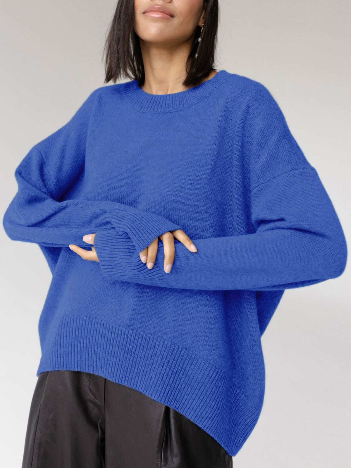 Gebreide Dames Trui Oversized Ultra Zacht Comfortabel