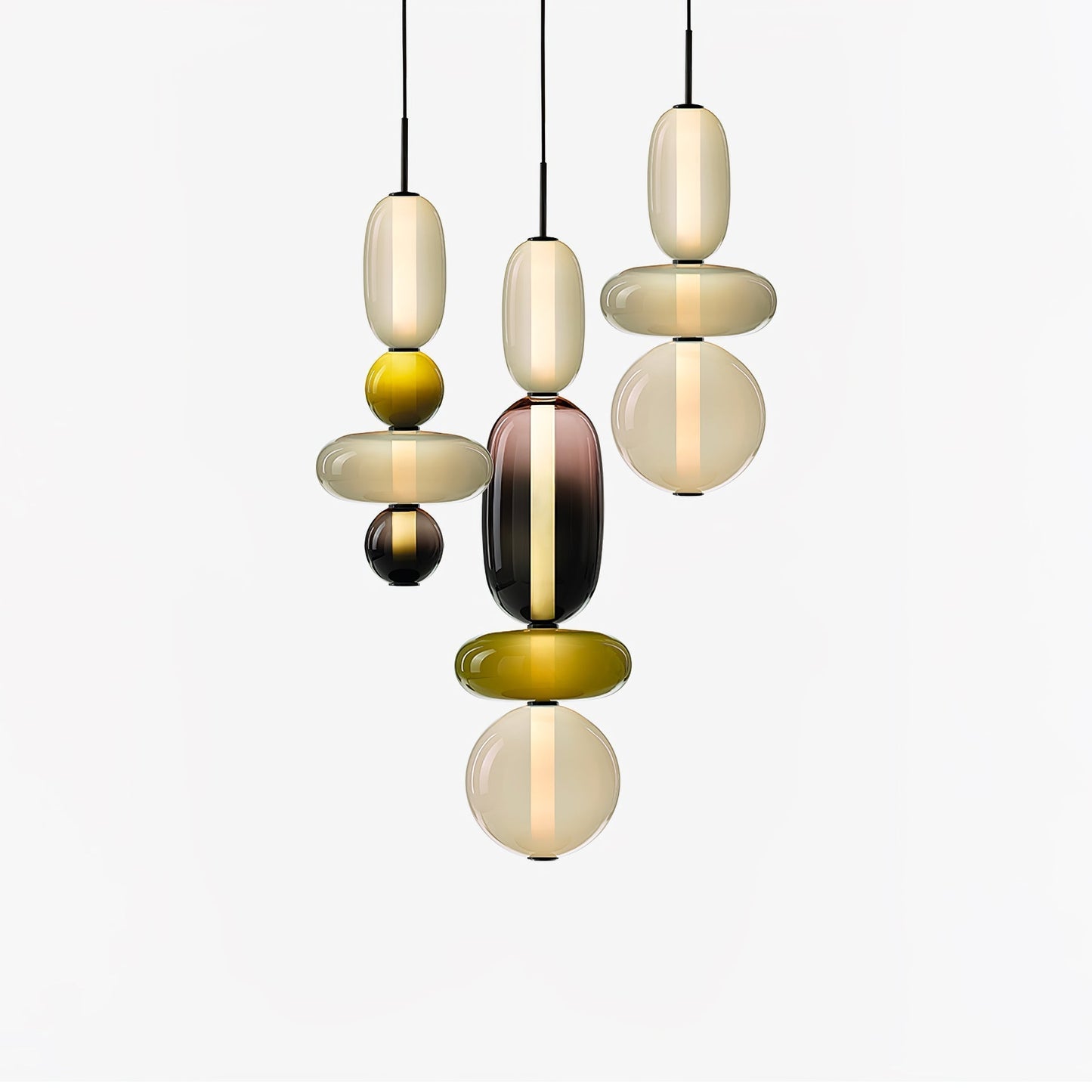 Hanglamp Gekleurd Glas Acryl LED Dimbaar Metaal 16-18cm 8 Modellen Woonkamer Eetkamer Modern