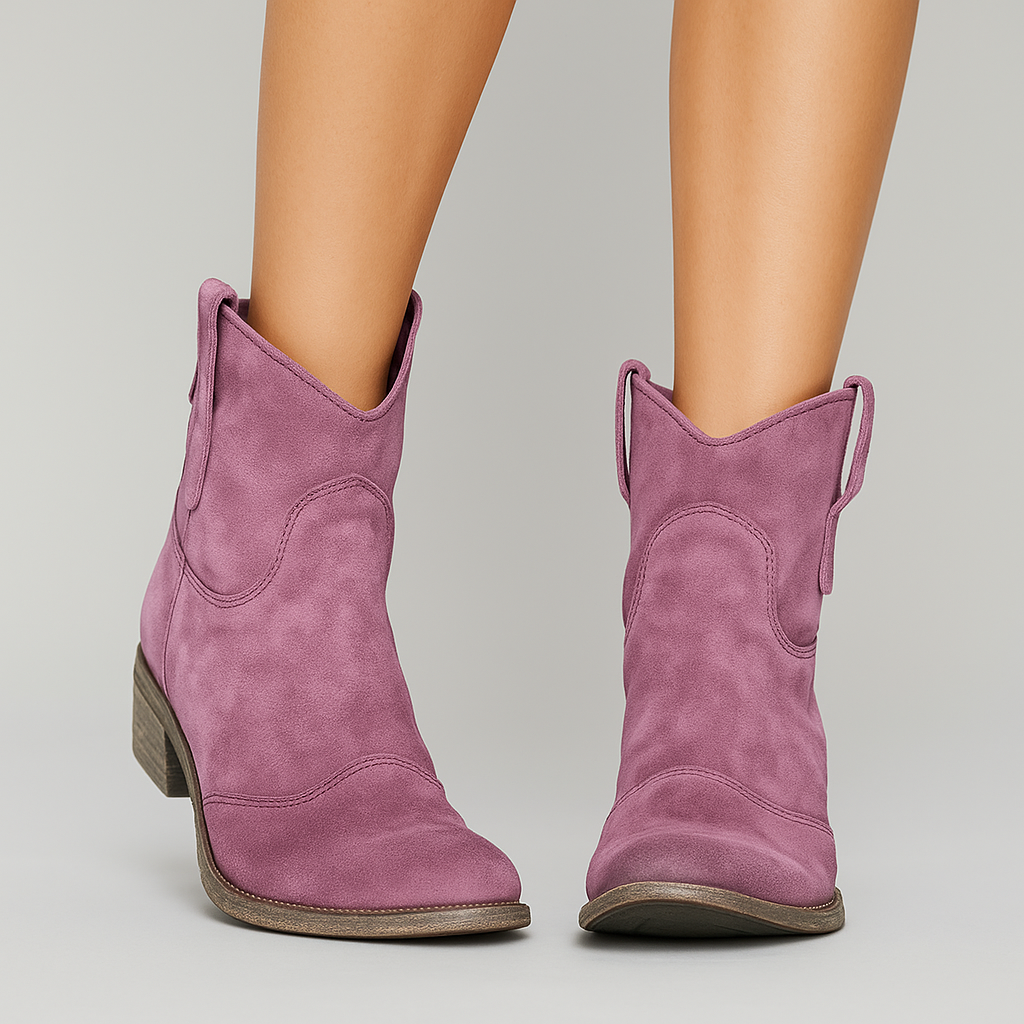 Dames Enkellaarzen Vintage Stijl Cowboy