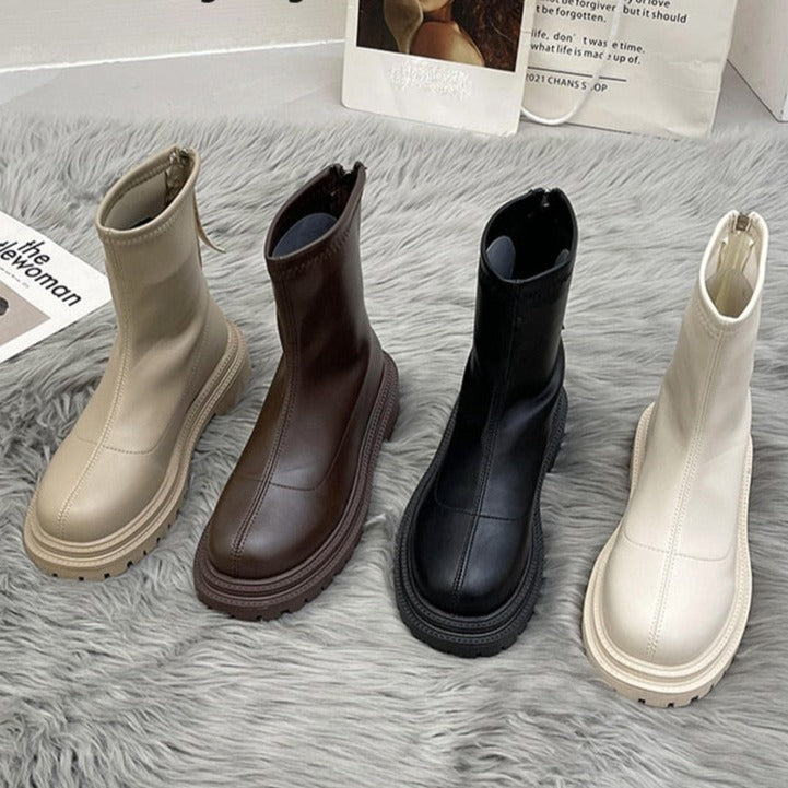 Chloe | Stijlvolle Stoere Dames Laarzen - Hoogwaardige PU-Leer, Elegante Look6