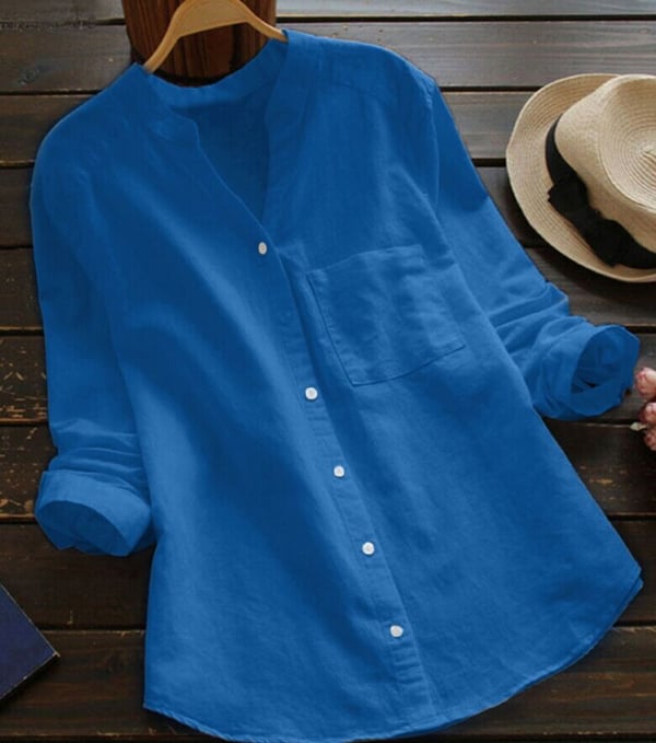 Casual Vrouwelijke Blouse van Gemengd Katoen