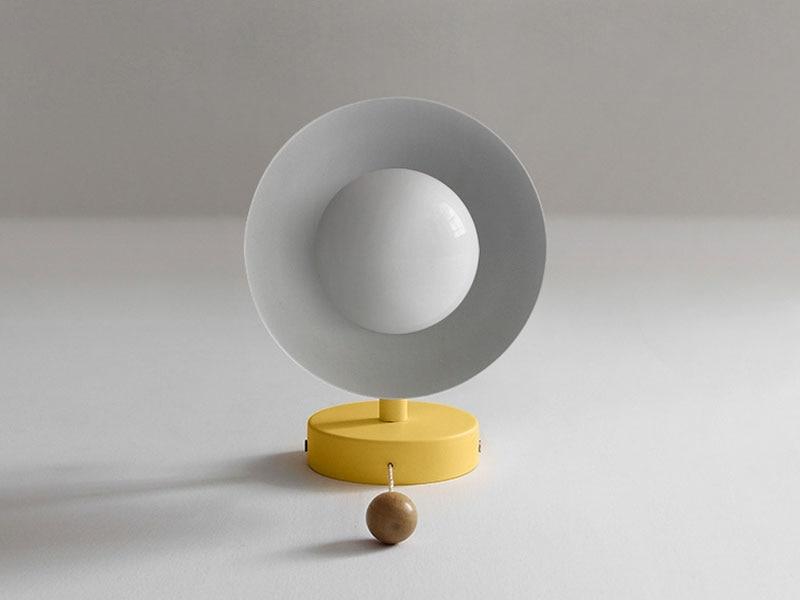Wandlamp Bolvormig Pastel Aluminium Hout Trekschakelaar E26 Scandinavisch Woonkamer
