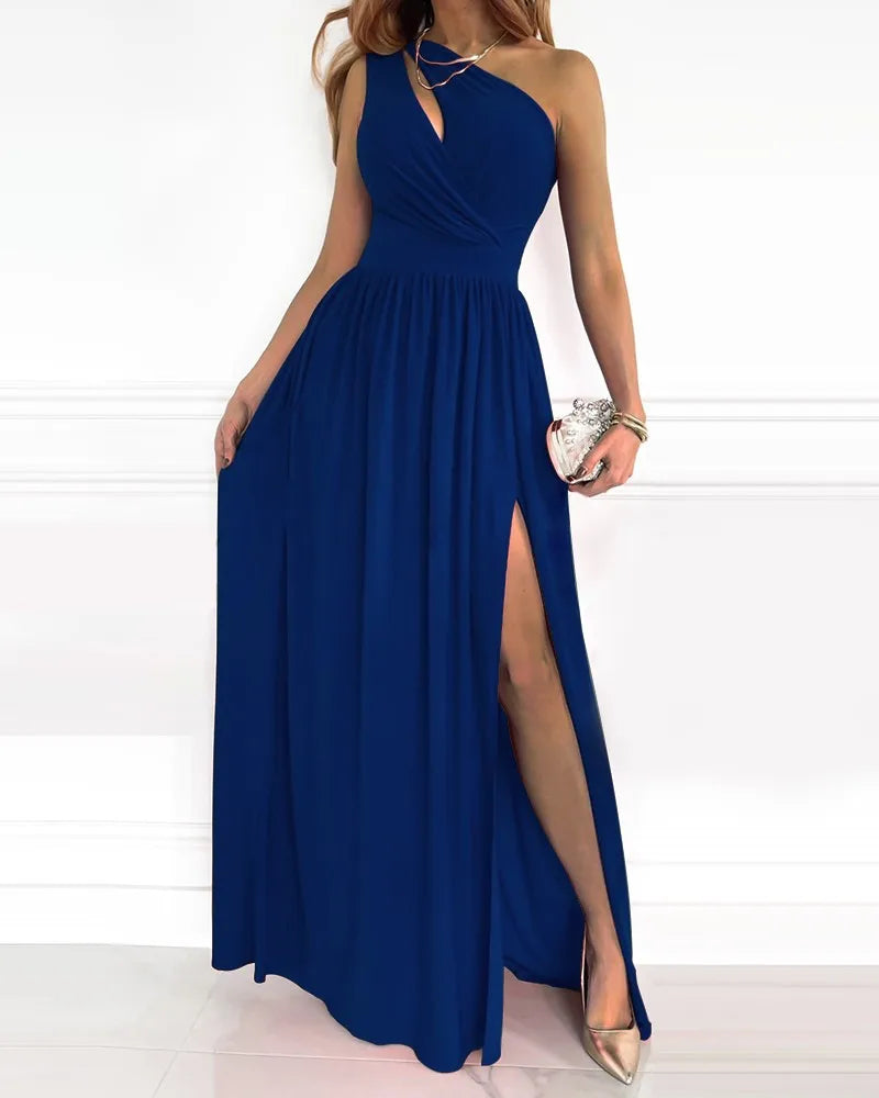 Dames Elegant Ontwerpen One Shoulder Maxi Gala Jurk- Daphne