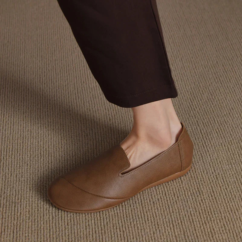 Dames Loafers Zacht Leer Comfortabele Schoenen