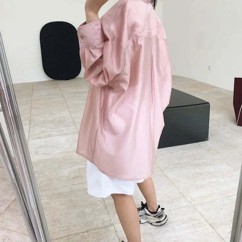 Lichte Zomerblouse voor Vrouw Vrij Gevoerde Mode
