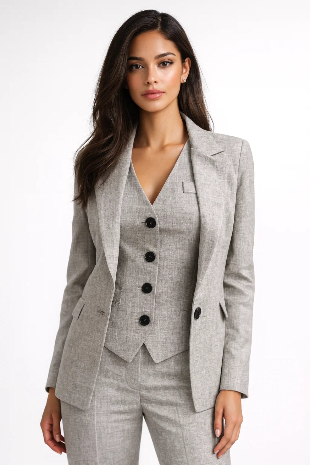 Dames Pak Set - Klassieke Blazer Gilet en Broek - StudioMarella