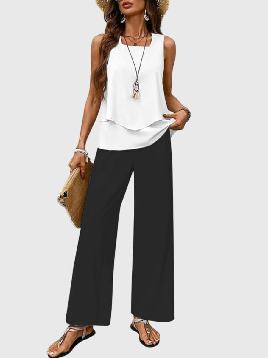 Damesbroek Hoge Taille met Wijde Pijpen | Zomer Outfit 7