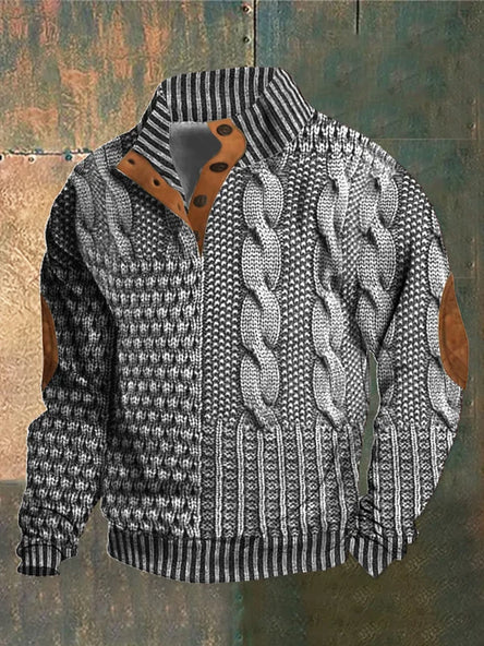 Herensweater Retro Stijl Comfortabel Modern