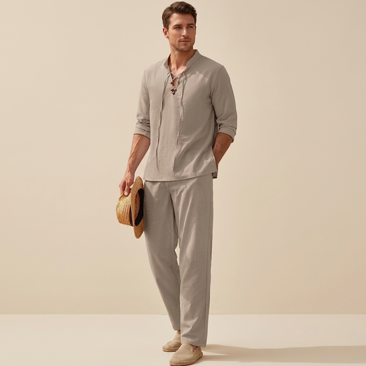 Stijlvolle Heren Zomerkostuum Comfortabel Elegance