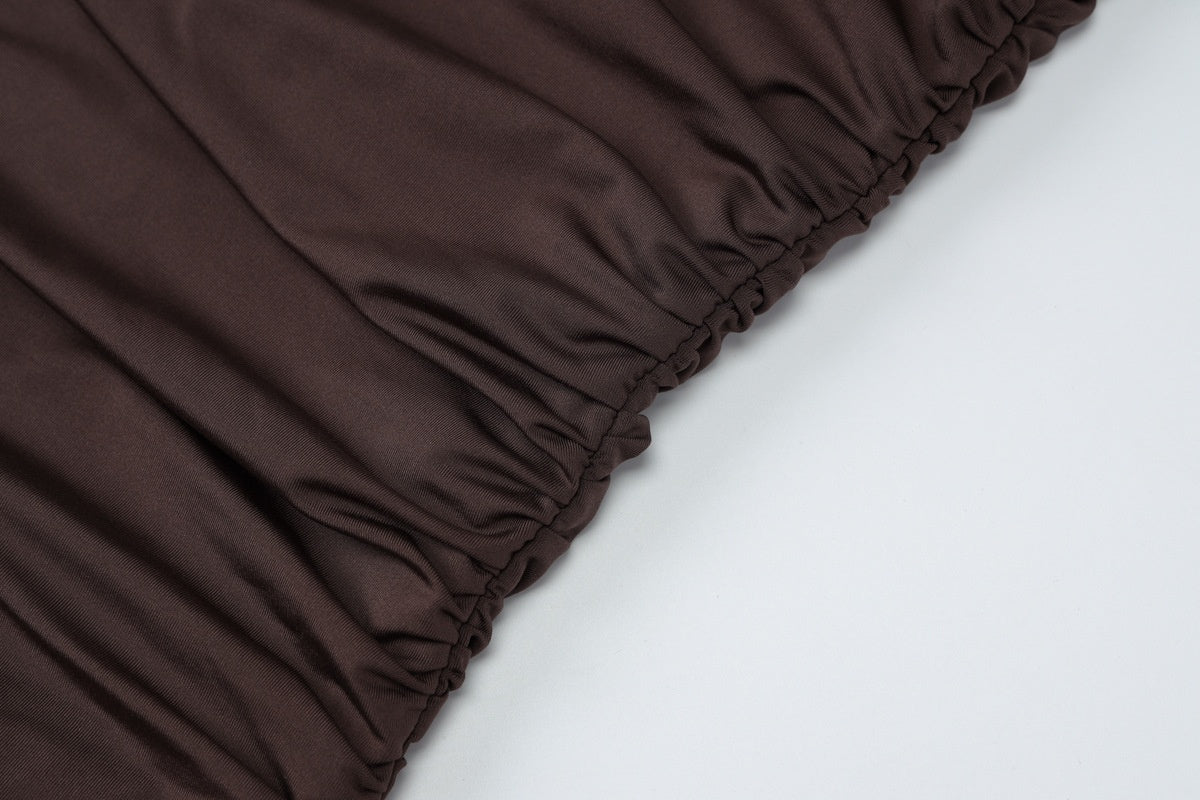 Jurk Gedrapeerd Luxe Verfijnd Comfortabel