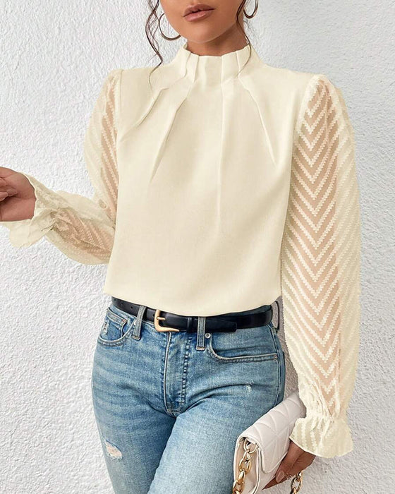 Vrouwelijke Blouse Boaz Stijl Elegante Kanten