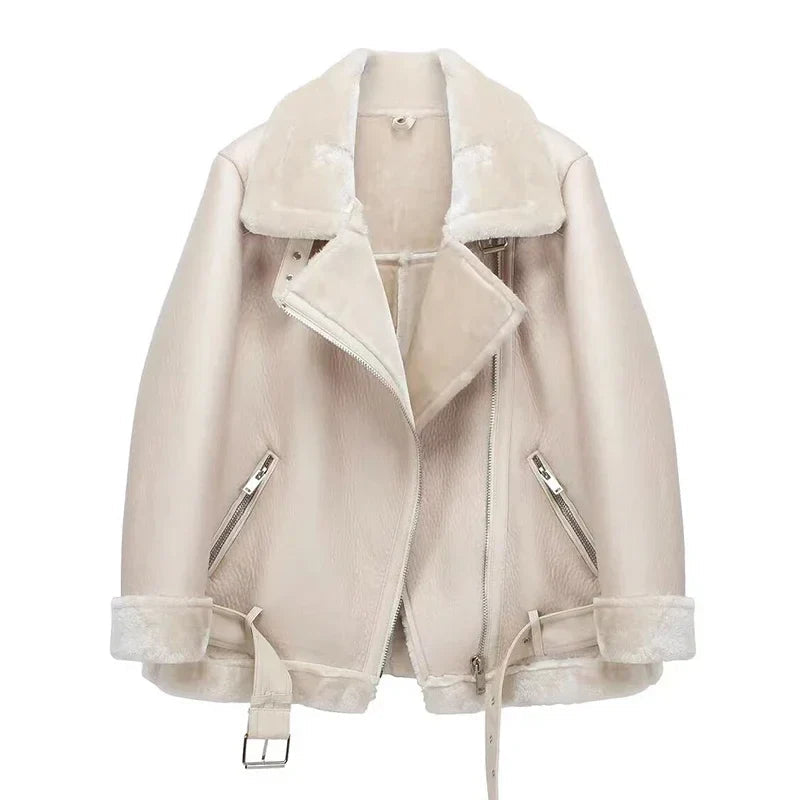 Evelyn Dames Jas Winter | Warme Shearling Voering, Imitatieleer 8
