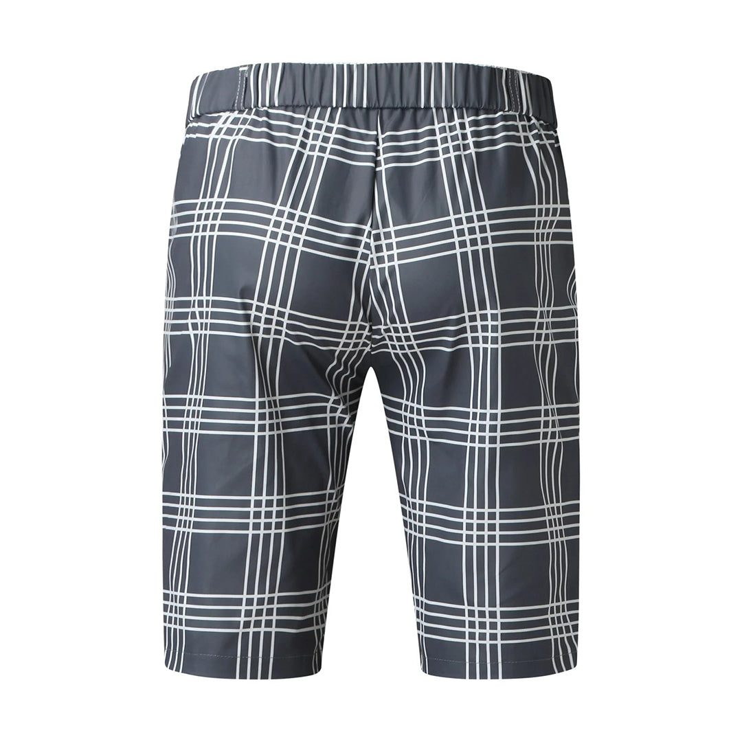 Heren Short Geruit Zomerkleding Slim Fit