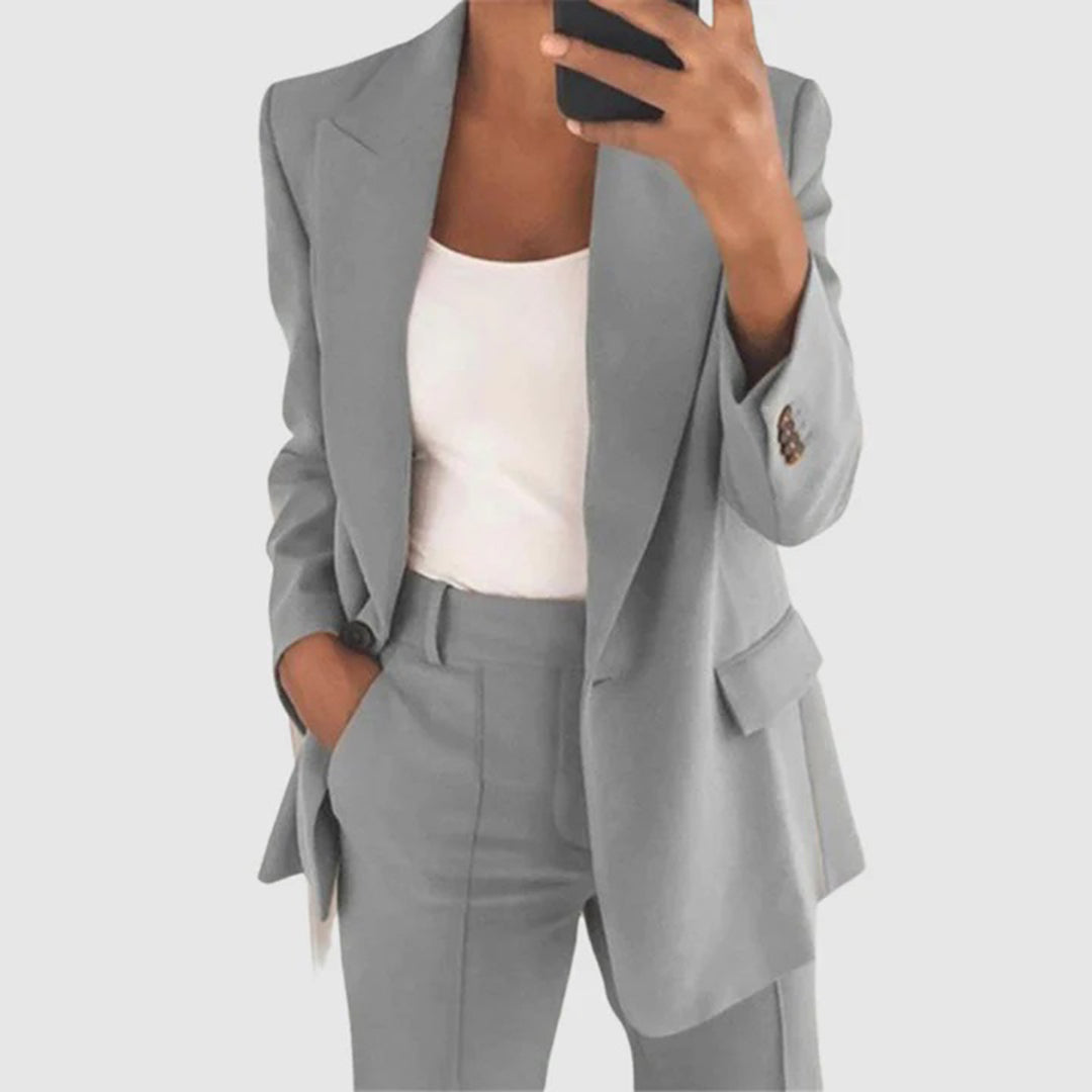 Dames Blazer Set Klassieke Pantalon met 2-Delige Pak