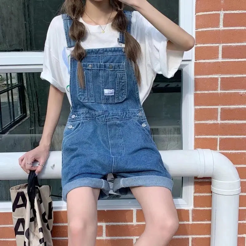 Vrouwen Jumpsuit Zomer Blauw Denim