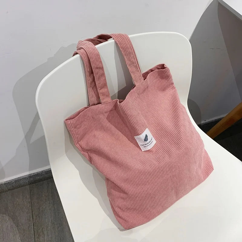 Corduroy Handtas Elegante Chic voor Dames