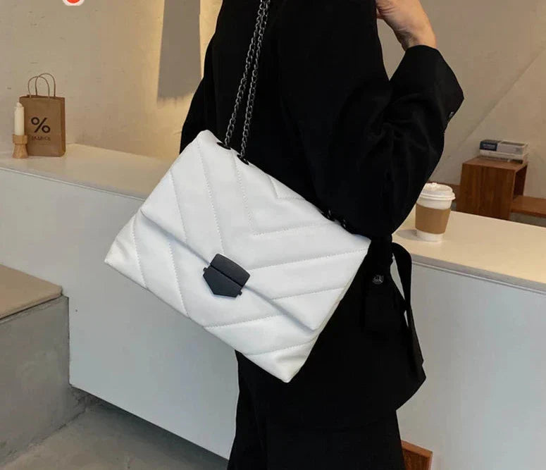 Kleine Crossbody Tas van Leer Elegante Stijl