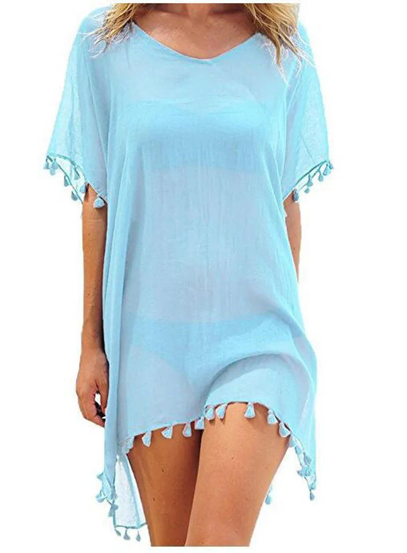 Dalia | Strandjurk met Plooien en Elegante Details