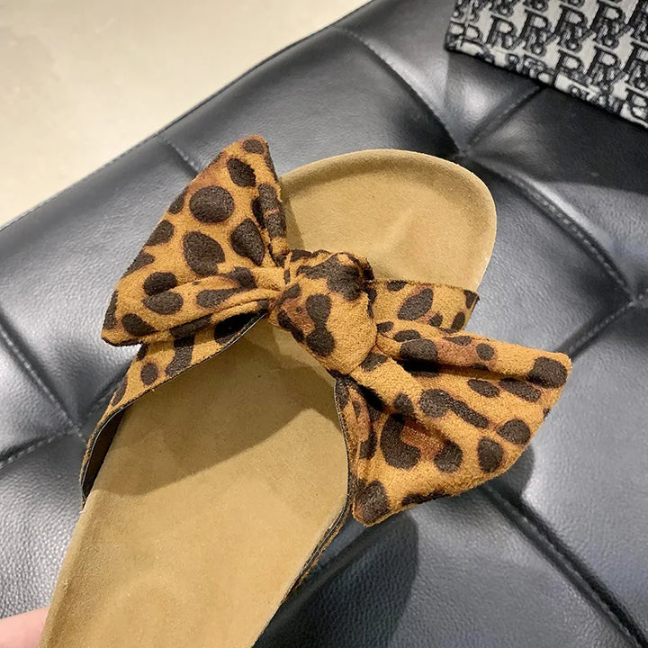 Vrouwen Pantoffels Warm en Zachtaardig met Strik