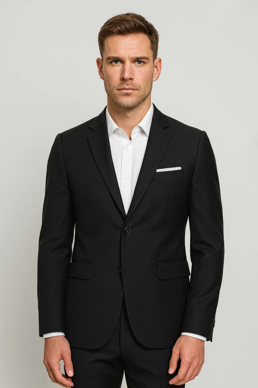 Blazer Heren Slim Fit Elegant Zwart Maatwerk