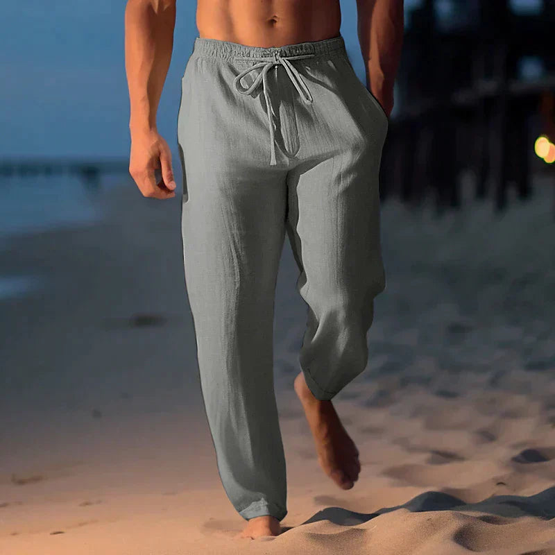 Lichte Linnen Broek Heren Zomer Comfortabel