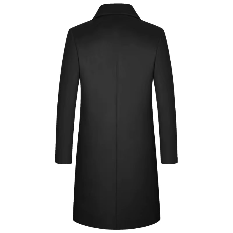 Lange Heren Trenchcoat Waterdichte Jas van Hoge Kwaliteit