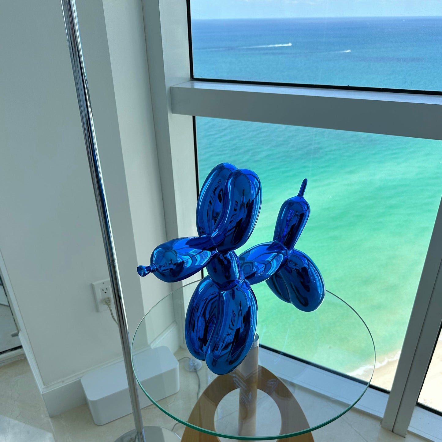Ballon Hond Beeld Modern Kunst Resin Decoratie Sculptuur Metallic