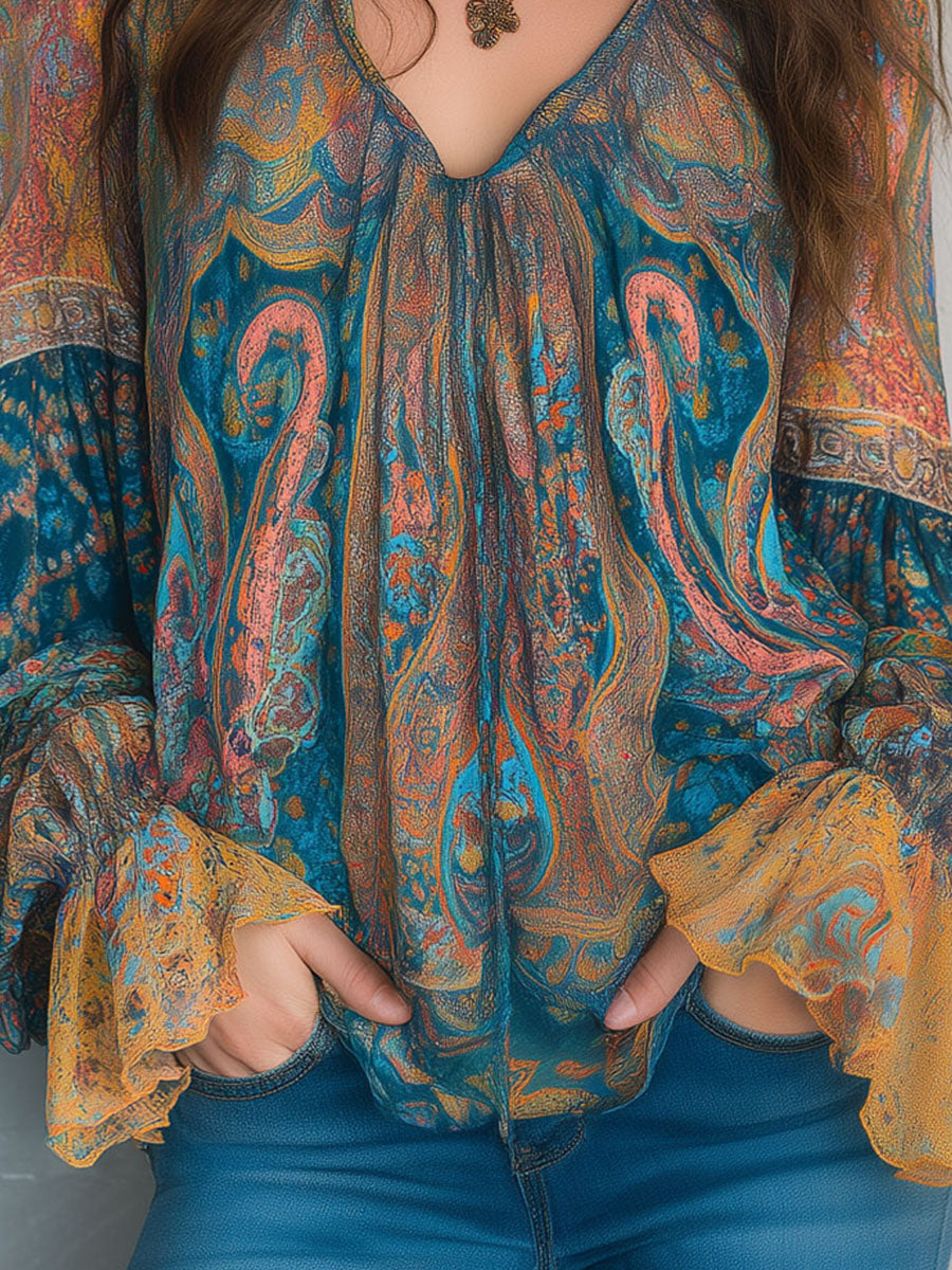 Jorali | Elegante Chiffon Blouse Dames 7