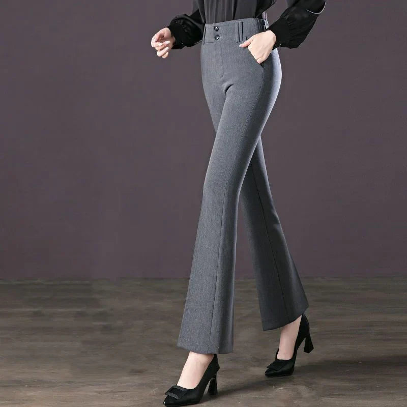 Slanke Flare Broek Elegant Zakelijke Stijl